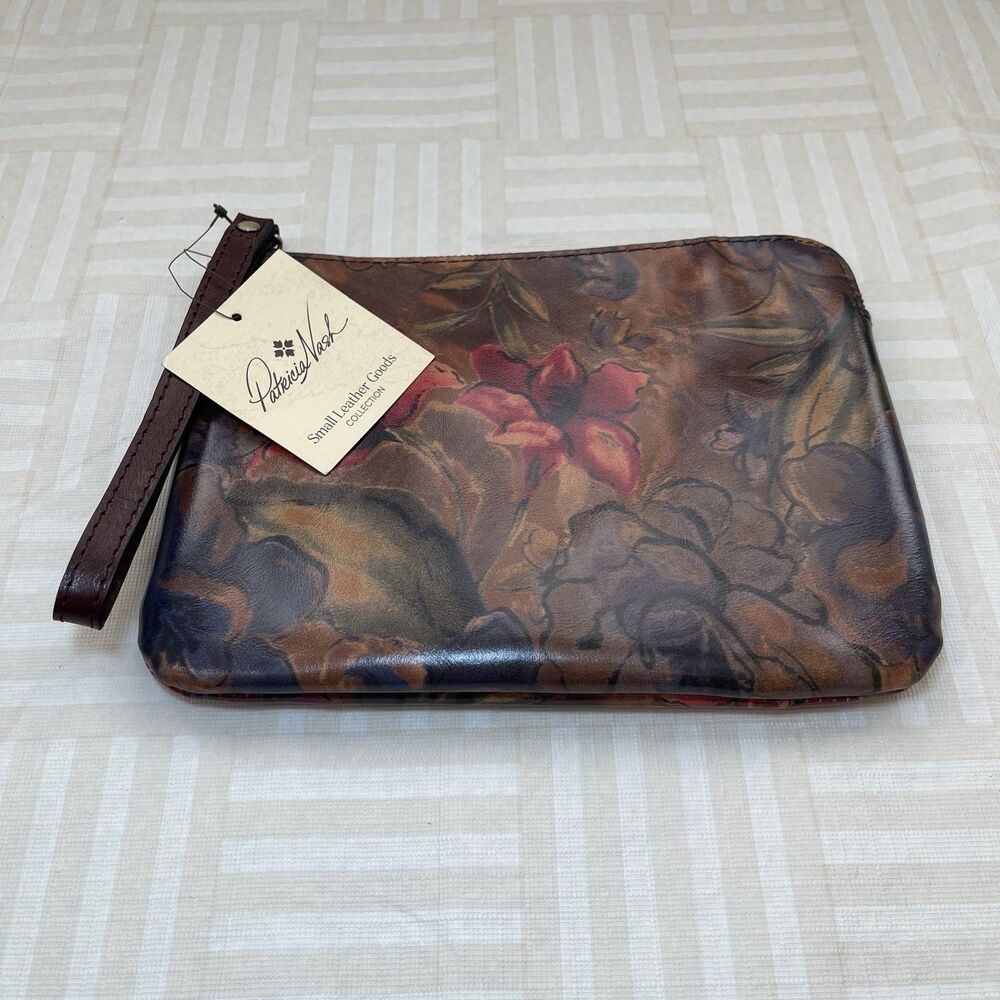 Patricia Nash Cassini Sienna Sunset Genuine Leather Wristlet Clutch NWT $79